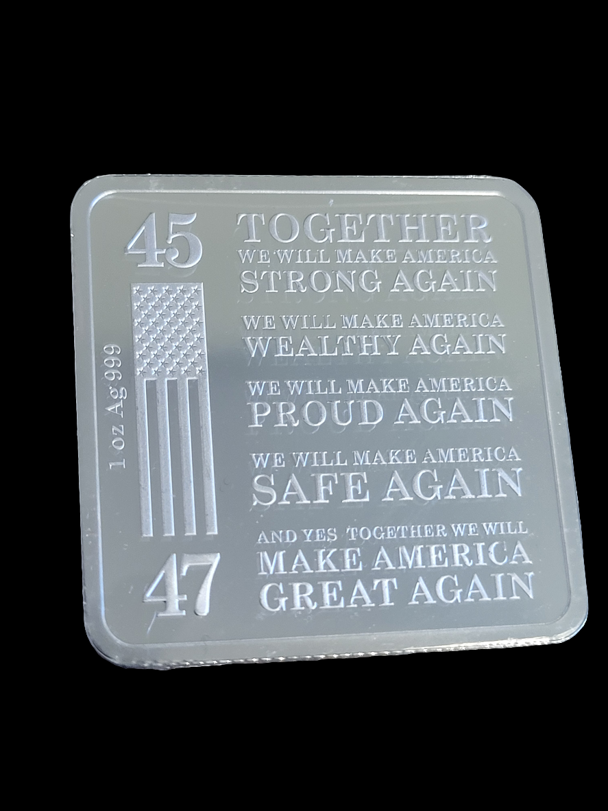 1oz Trump Train Square shaped Bar