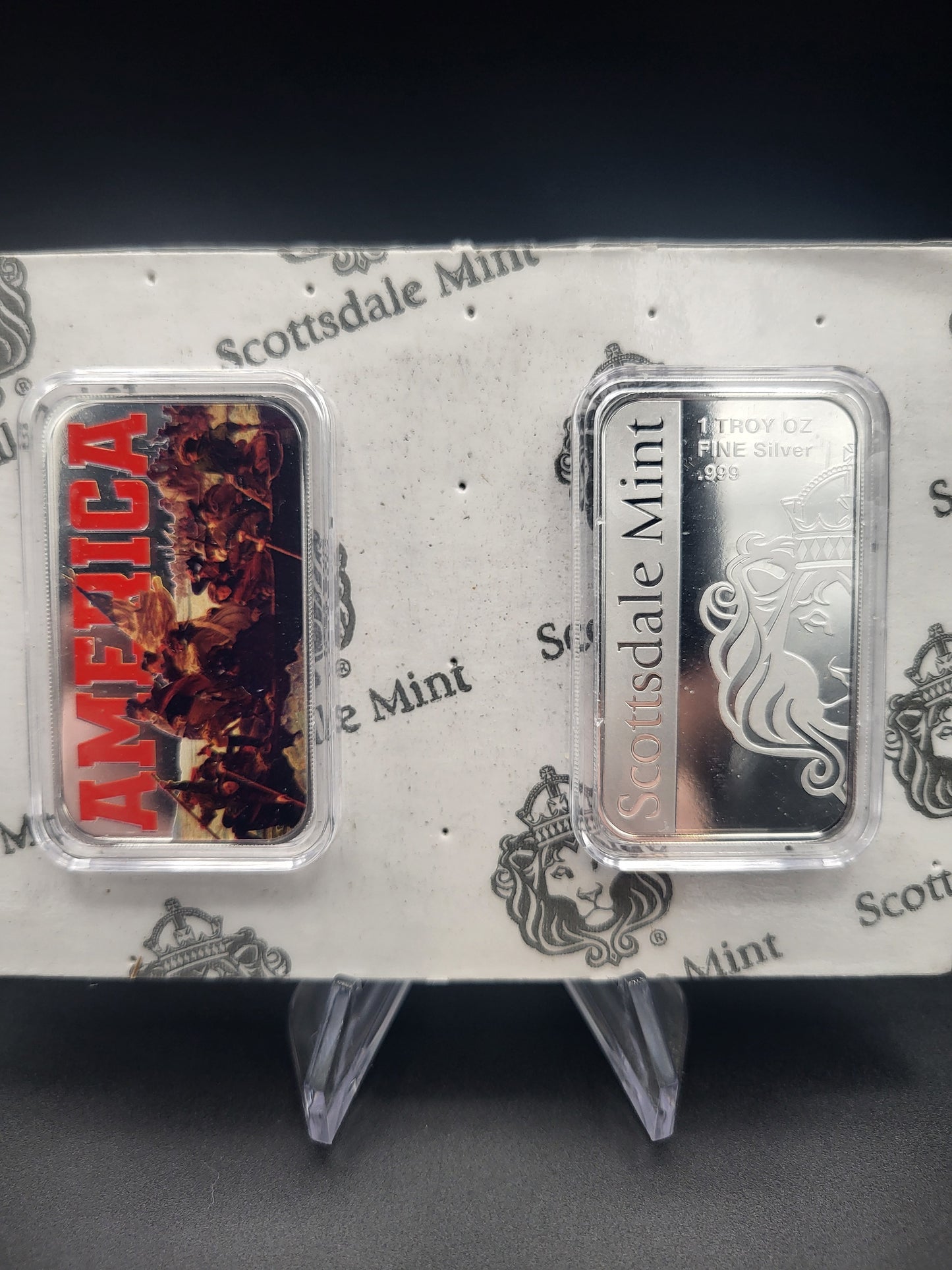 1oz "AMERICA" Colorized silver bar
