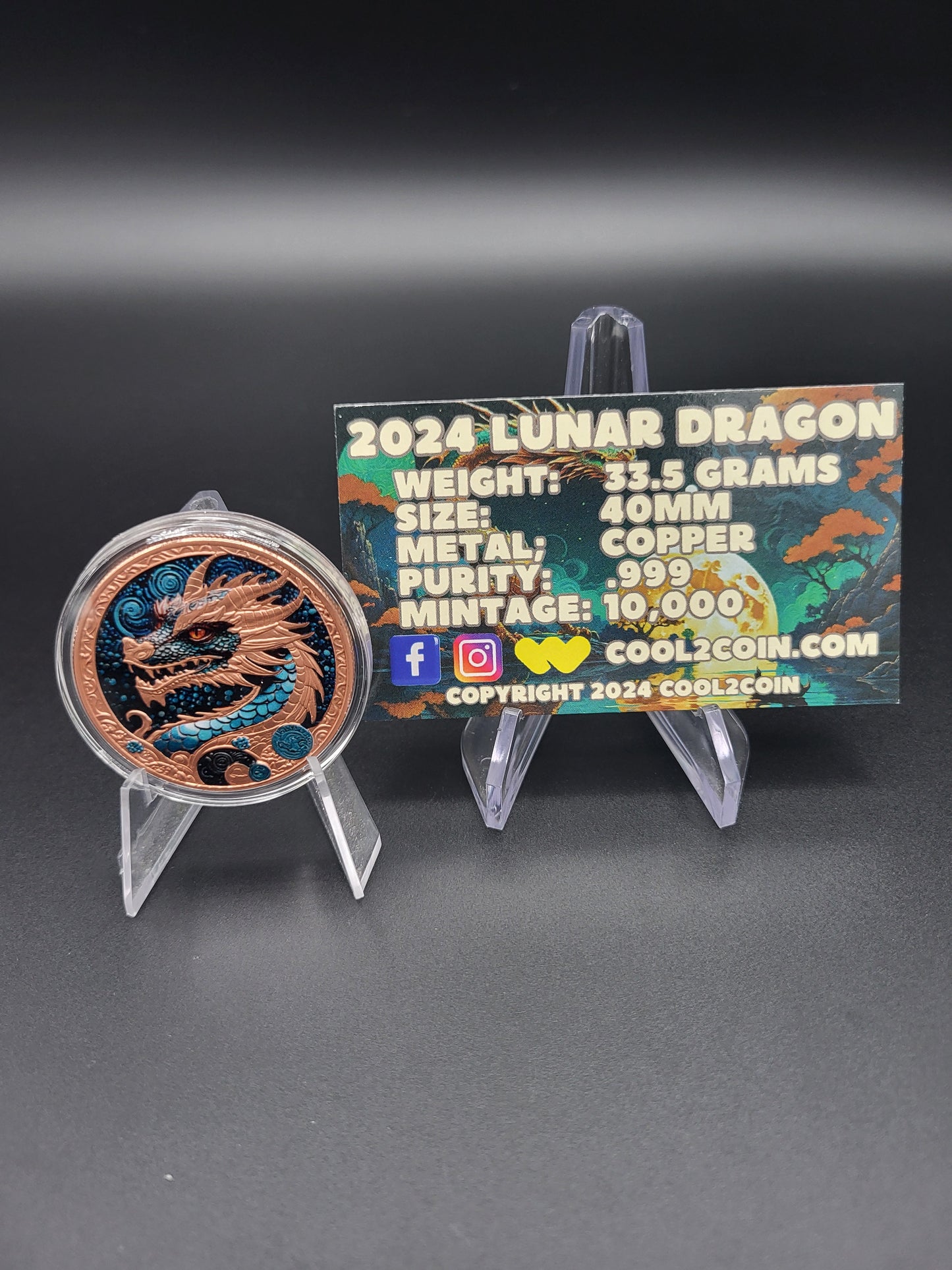 2024 Lunar Dragon 33.5 grams Copper