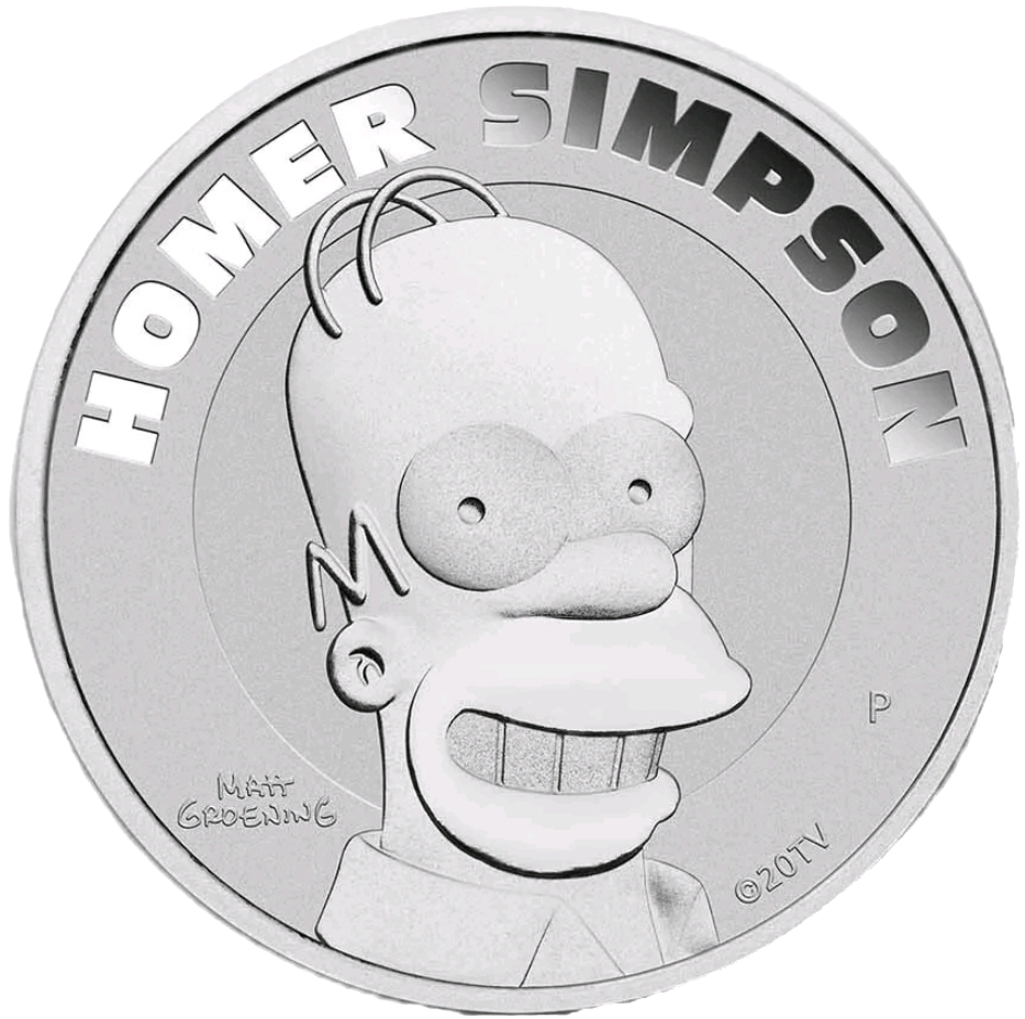 1oz 2022 Homer Simpson Round