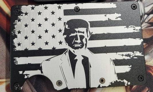 Minimalist Wallet Trump/Flag Design