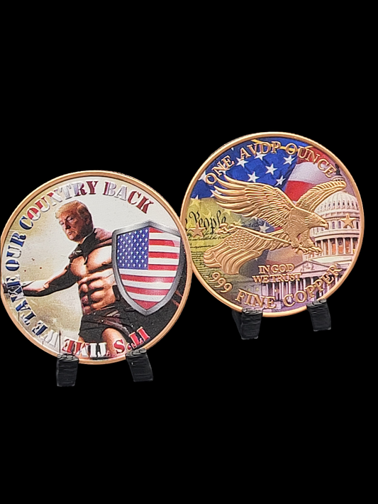 1oz CU Trump Spartan Round