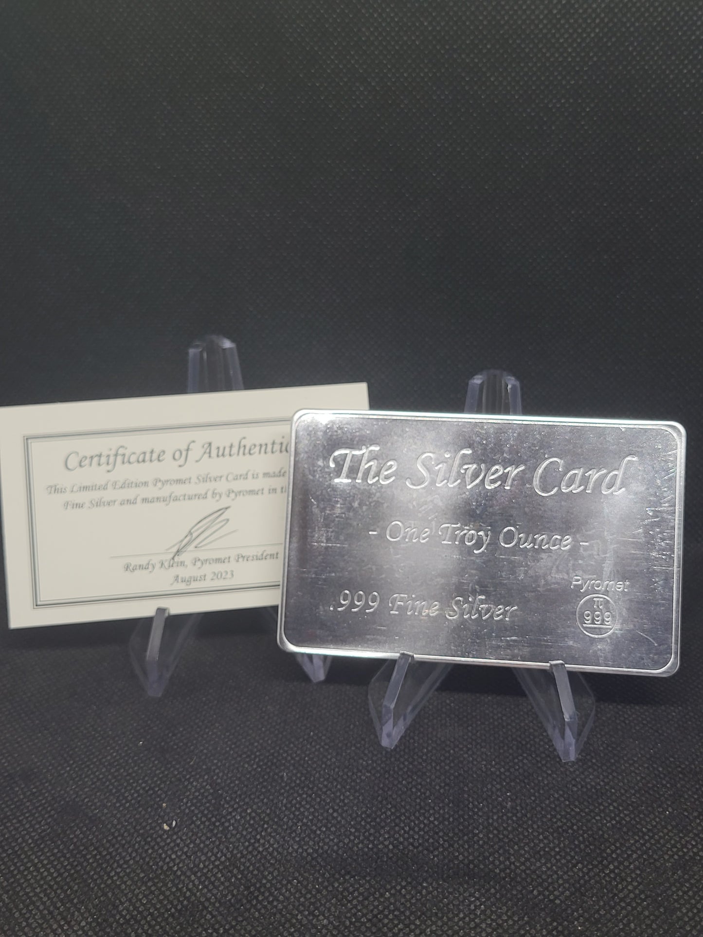 1oz  Silver Card By  Pyromet