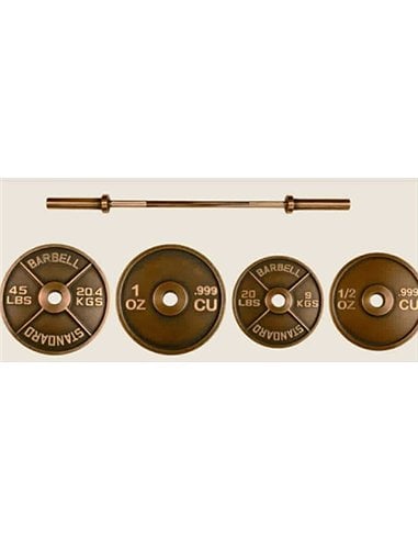 4oz Miniature Copper Barbell Set