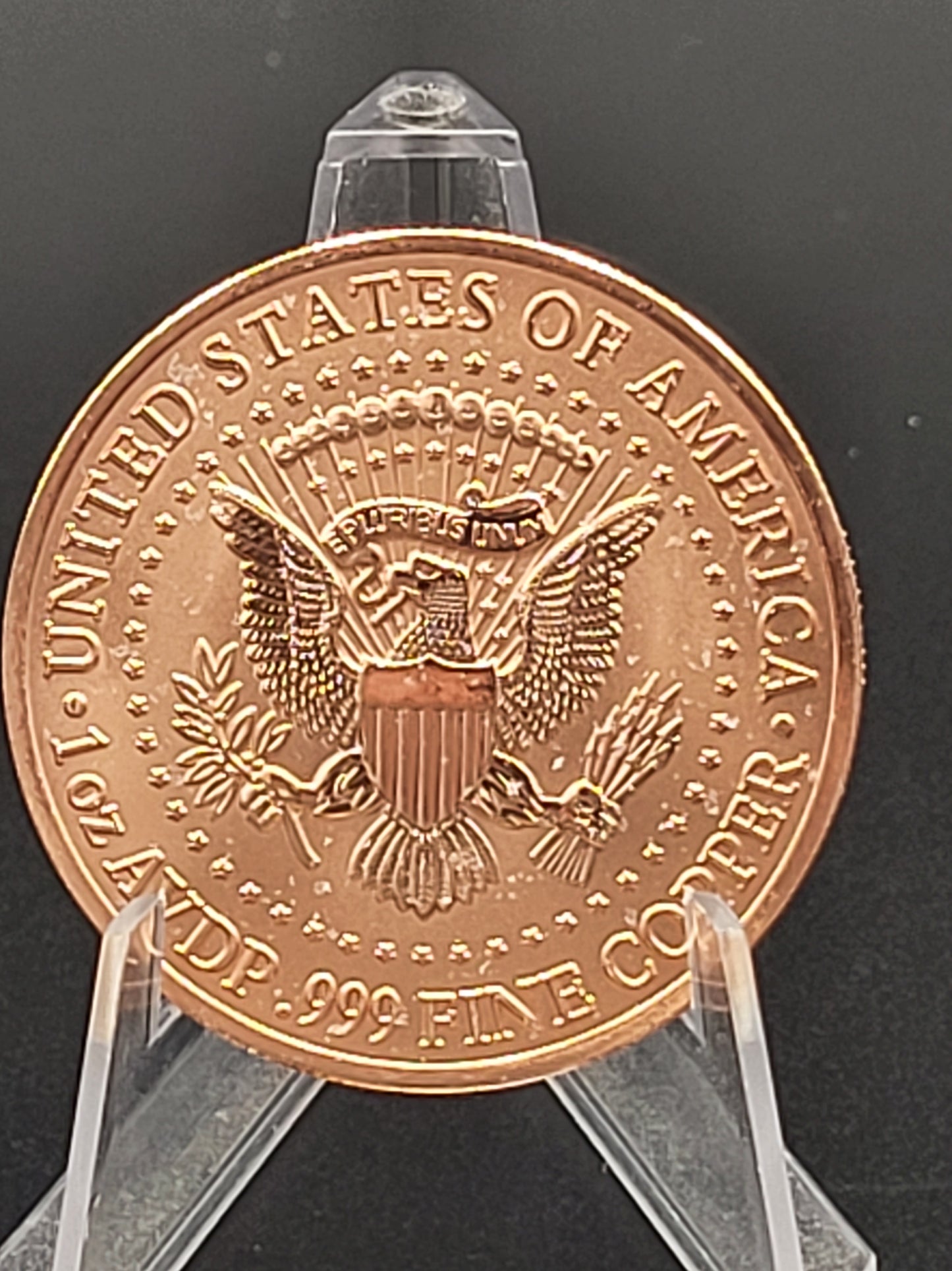 1oz Reverse Proof Copper Trump Rounds