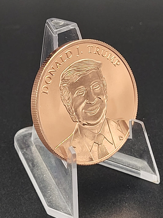 1oz Reverse Proof Copper Trump Rounds