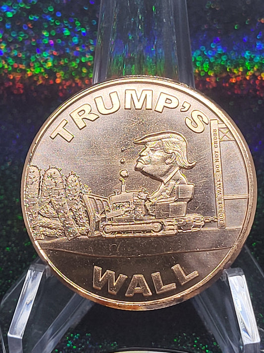 1oz "Trumps Wall" copper round