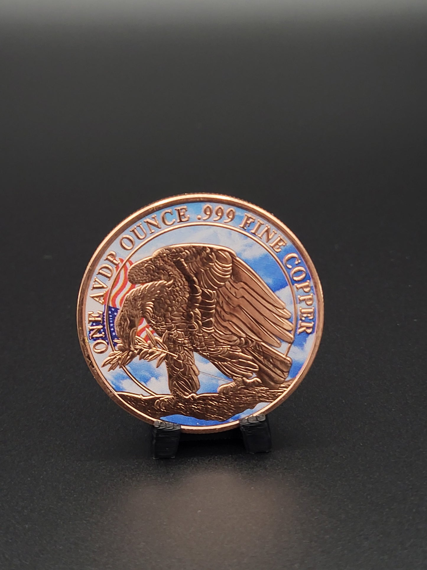 1oz Copper Don't Tread on Me Colorized round