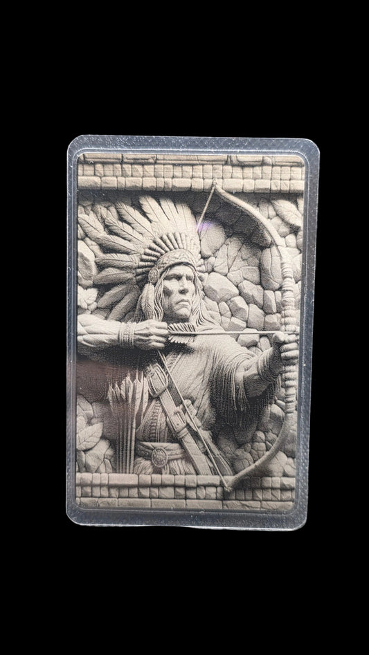 Indian 3D Grain Silver Card